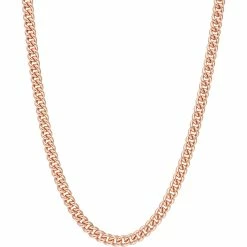 Cheap 🧨 Sofia B. 18k Rose Gold Plated Sterling Silver 4.4mm Curb Link Chain Necklace 🧨