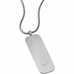 Flash Sale 👏 Bulova Classic 26 In. Necklace With Stainless Steel Oblong 🐶 Dog Tag Pendant 🛒 -Men‘s Jewelry Shop unnamed file 779