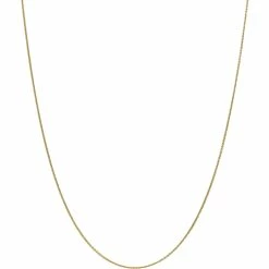 New π Other Brands 18K Yellow Gold 1.15mm Diamond Cut Cable Chain Necklace π