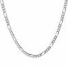 Cheap 🔥 Other Brands Sterling Silver 180 Gauge Pave Figaro Chain Necklace 22 In. 🧨