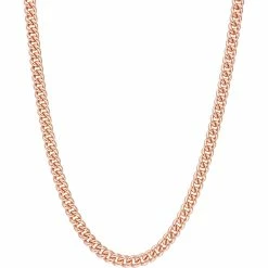 Flash Sale 🔔 Sofia B. 18K Rose Gold Over Sterling Silver 4.4mm Curb Link Chain Necklace 🤩