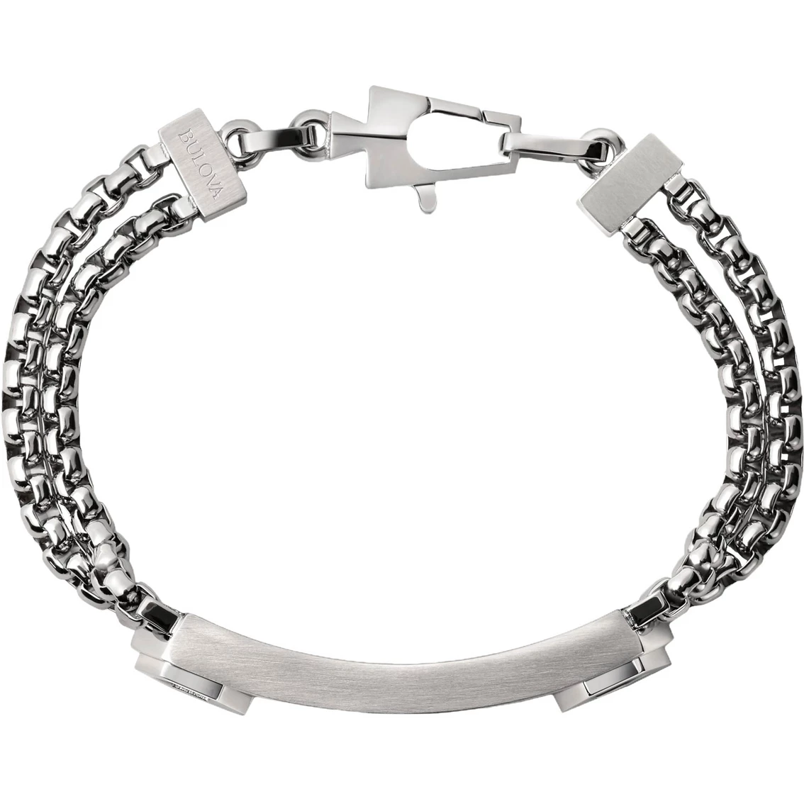 Best Sale π₯ Bulova Precisionist ID Bracelet: Black And Double Box Chain J96B005 π€© 2 Best Sale π₯ Bulova Precisionist ID Bracelet: Black And Double Box Chain J96B005 π€© - Image 2