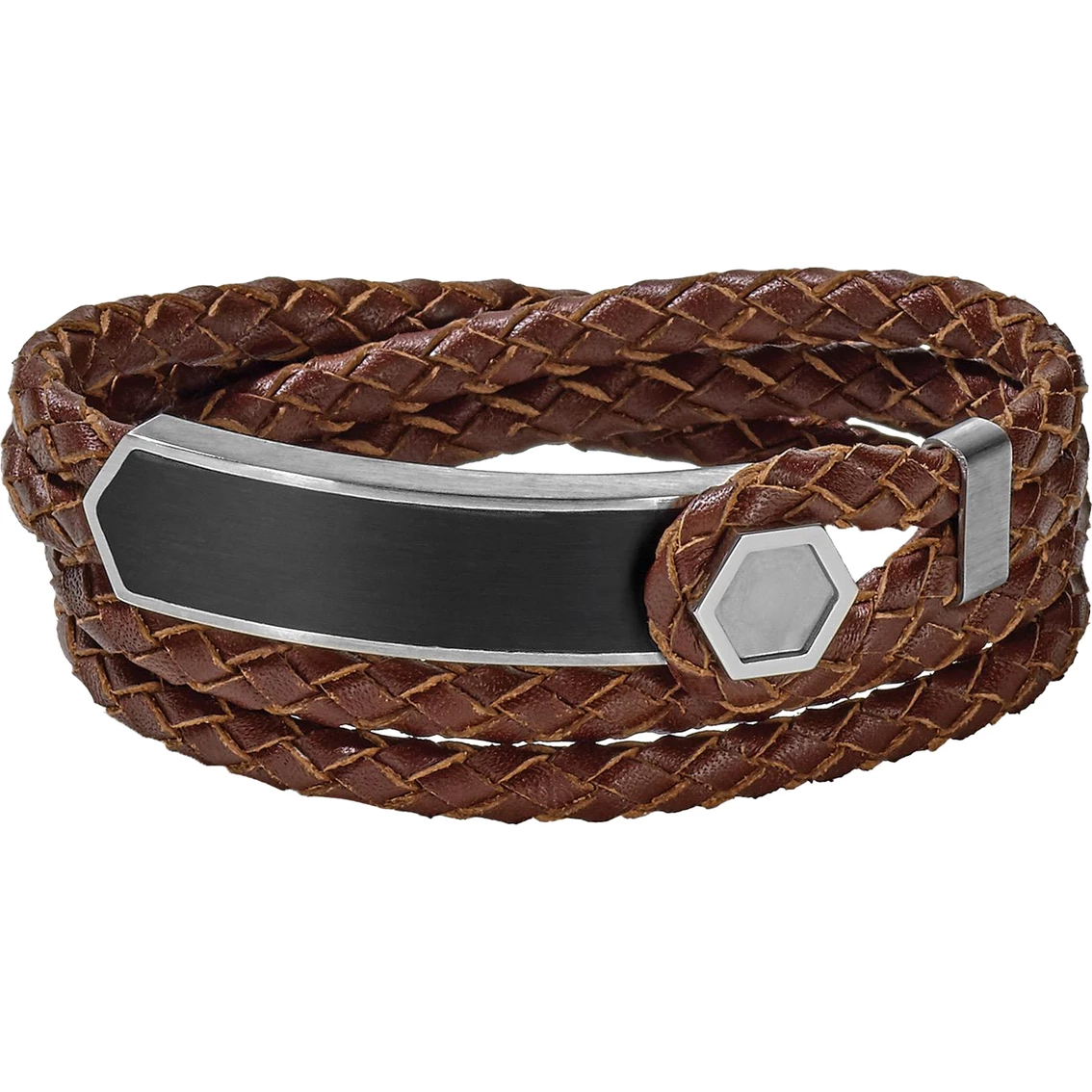 Brand new ⌛ Bulova Precisionist Double Wrap Bracelet: Braided Brown Leather ✨ 1 Brand new ⌛ Bulova Precisionist Double Wrap Bracelet: Braided Brown Leather ✨