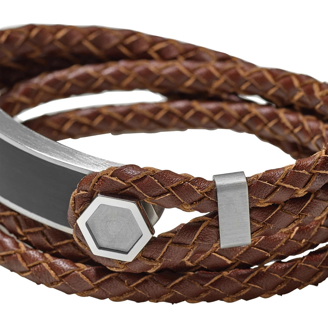Brand new ⌛ Bulova Precisionist Double Wrap Bracelet: Braided Brown Leather ✨ 3 Brand new ⌛ Bulova Precisionist Double Wrap Bracelet: Braided Brown Leather ✨ - Image 3