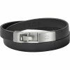 Hot Sale 🛒 Bulova Classic Double Wrap Bracelet: Black Leather 😉