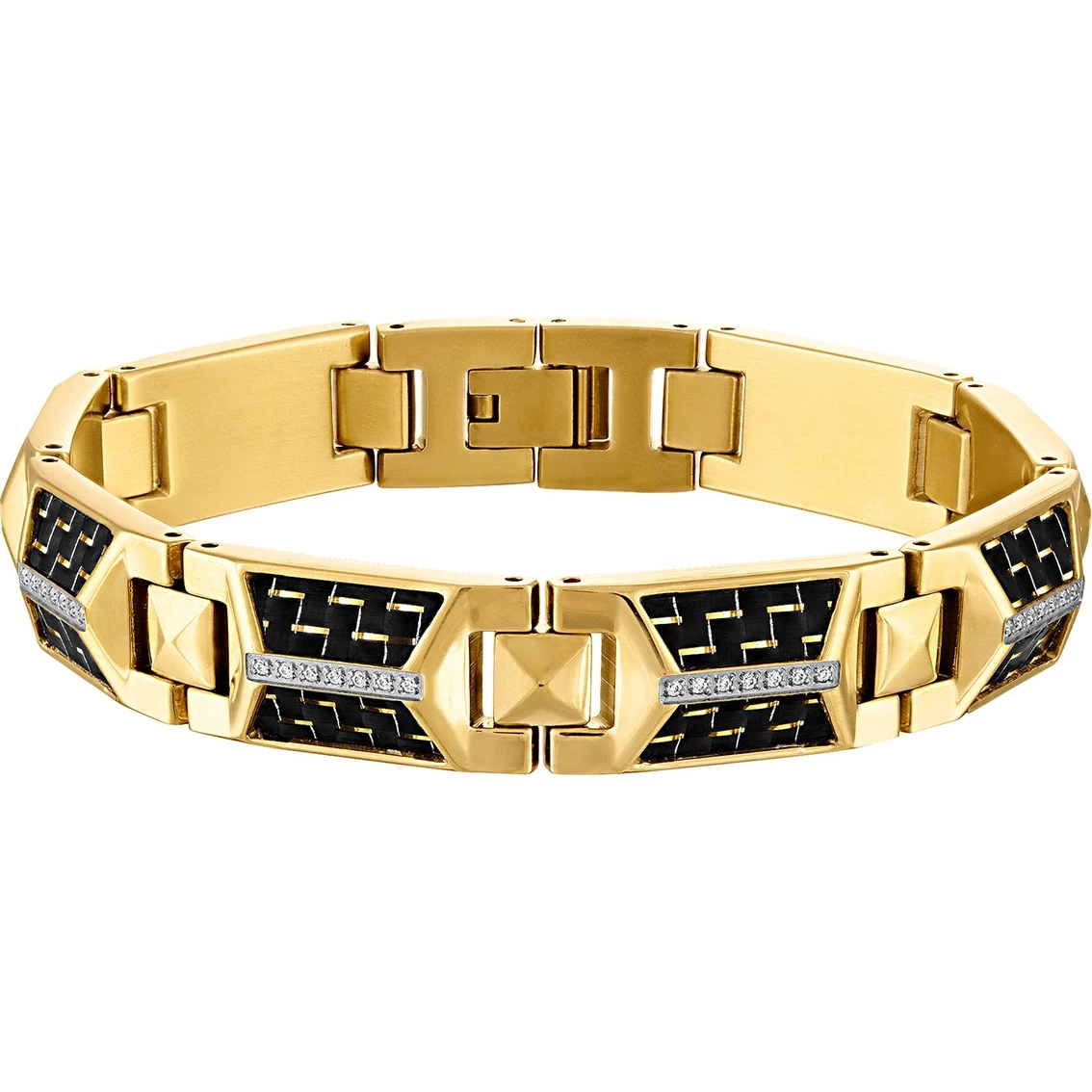 Best Pirce π Esquire Black Carbon Fiber And Stainless Steel Diamond Bracelet π 1 Best Pirce π Esquire Black Carbon Fiber And Stainless Steel Diamond Bracelet π