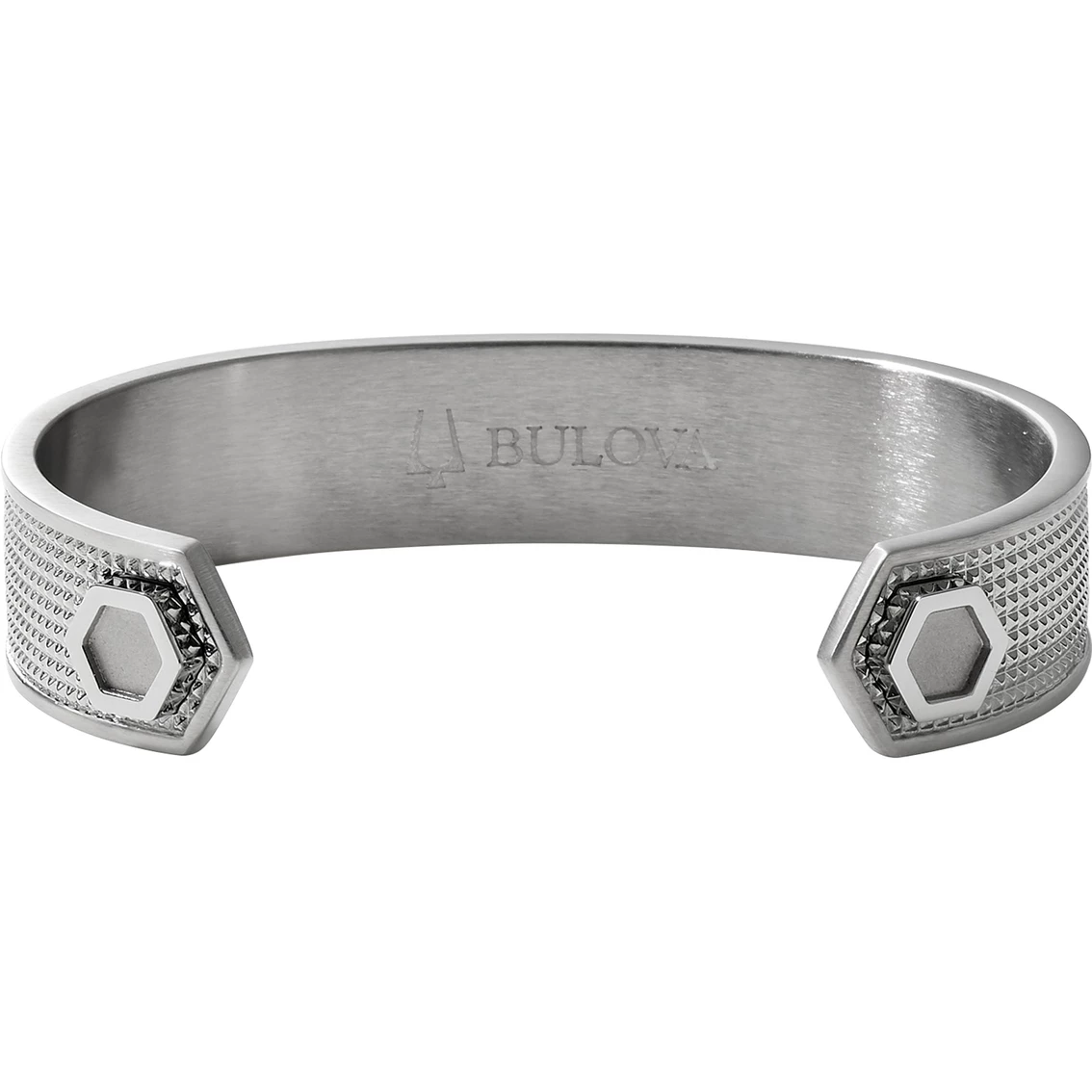 Promo π Bulova Precisionist Open Cuff Bracelet: Knurled Texture Design J96B007 π 2 Promo π Bulova Precisionist Open Cuff Bracelet: Knurled Texture Design J96B007 π - Image 2