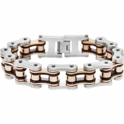 Cheapest 🔔 Other Brands Stainless Steel Yellow And Black IP Plated Chain Bracelet 🌟