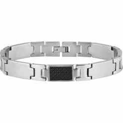 New 🤩 Gold LLC Stainless Steel Bracelet With Carbon Fiber ⭐