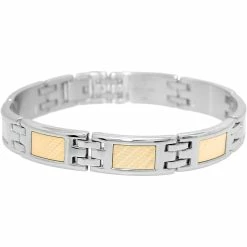 Wholesale ✨ Other Brands Stainless Steel And 18K Yellow Gold Link Bracelet 🥰