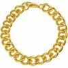 Budget 🔥 Other Brands Stainless Steel And Yellow Ion Plated Curb Link Bracelet ✨