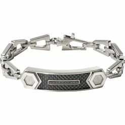 Best Pirce 💯 Bulova Precisionist ID Bracelet: Black Diamond And Stainless Steel ✔️