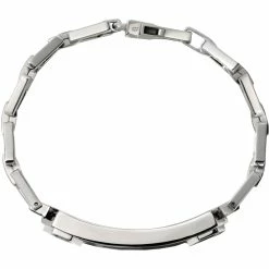 Cheap 🤩 Bulova Precisionist 0.08 CTW Diamond And Stainless Steel ID Bracelet 🌟