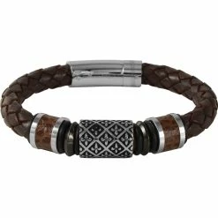 Top 10 😀 Other Brands Stainless Steel With Brown Leather Bracelet 🛒