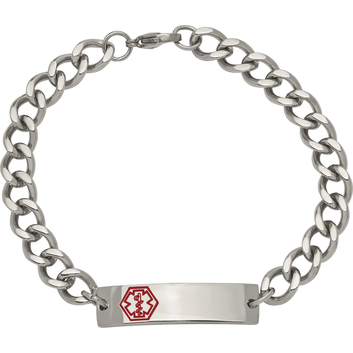 Best deal π Chisel Stainless Steel And Polished Enamel Red Medical I.D. Bracelet π 1 Best deal π Chisel Stainless Steel And Polished Enamel Red Medical I.D. Bracelet π