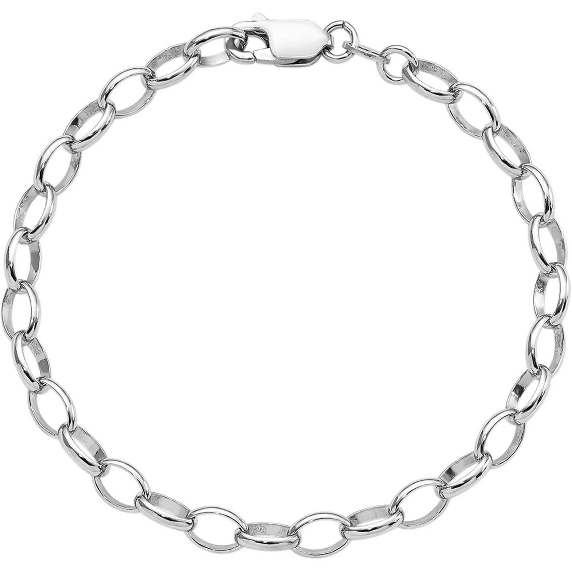 Buy β€οΈ Other Brands Rhodium Over Sterling Silver Amore La Vita 5mm Rolo Chain Charm Bracelet π₯ 1 Buy β€οΈ Other Brands Rhodium Over Sterling Silver Amore La Vita 5mm Rolo Chain Charm Bracelet π₯