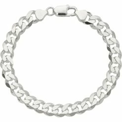 Outlet 𧨠Other Brands Sterling Silver 8mm Curb Chain Bracelet π₯